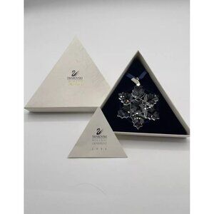 NEW 1996 Swarovski Crystal 3" Annual Christmas Holiday Ornament Box Cert 206197